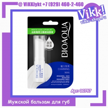 Мужской бальзам для губ с витамином Е, bioaqua. 2.7г.